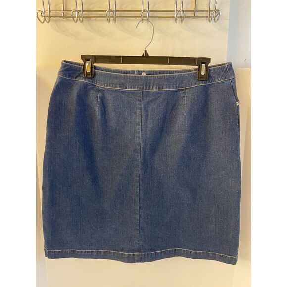 Lands' End size 18 denim jean skirt style # 62830 19" waist - Picture 1 of 6